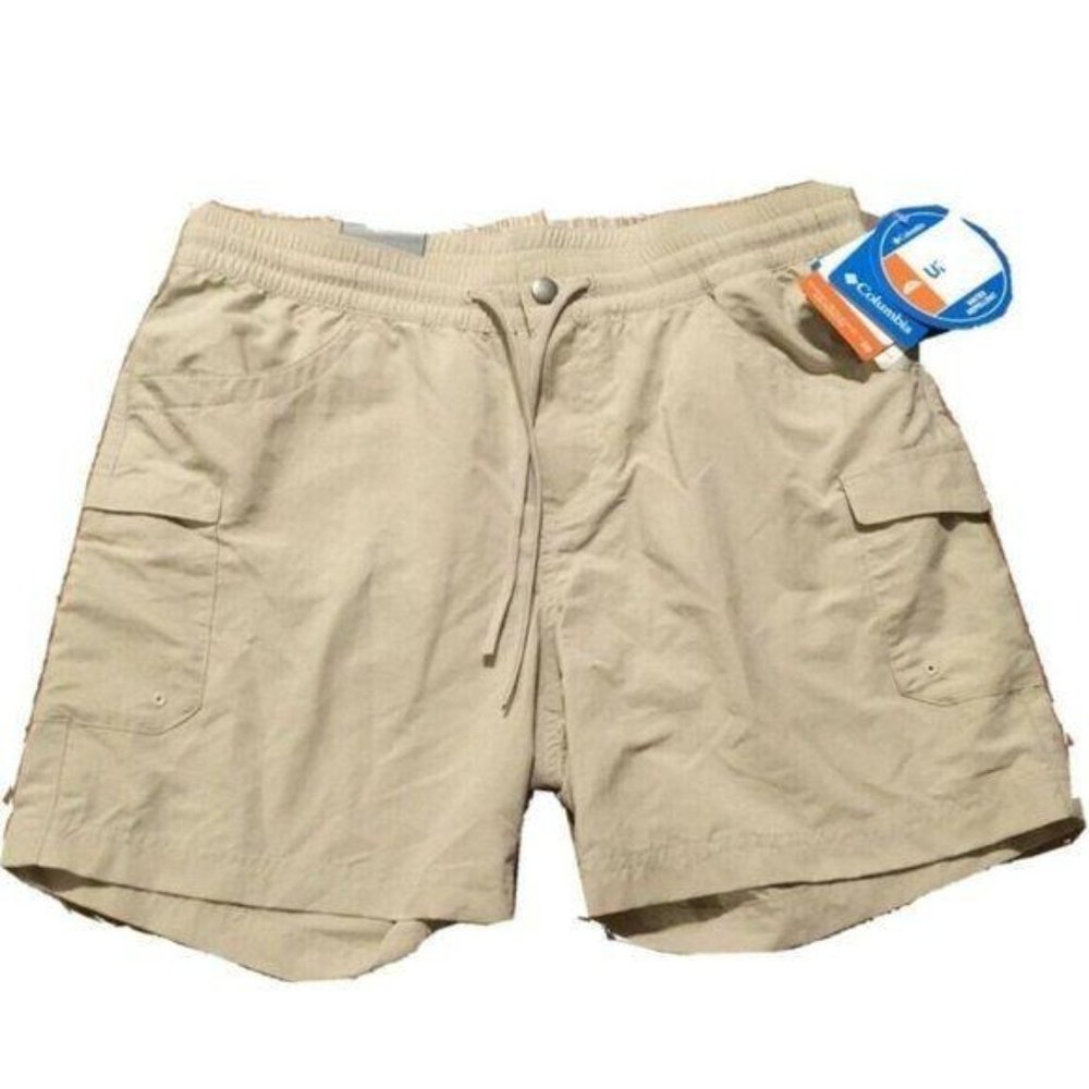 Columbia Cargo Shorts Short UPF 50 Omni Shade Size S Beige Outdoors High Rise - Picture 2 of 8